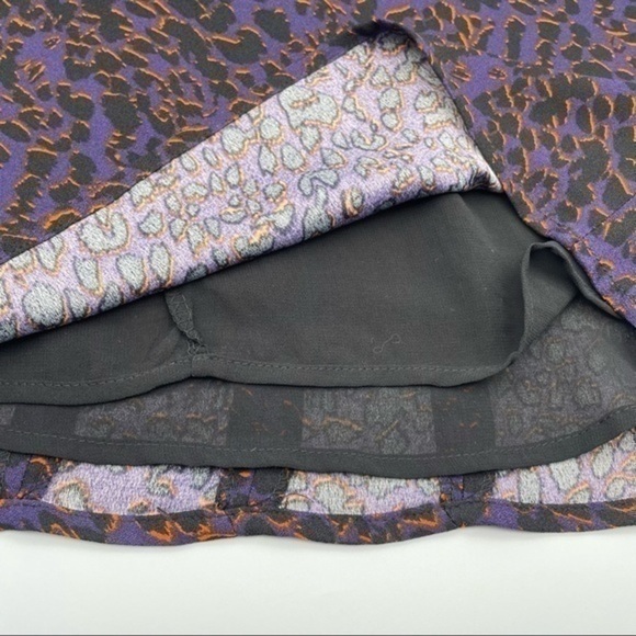 Evereve Allison Joy Tank Top Leopard Print Cami xs Purple & Orange NWT Blouse - Picture 5 of 7